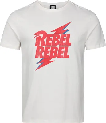 Produktbild von David Bowie - "Rebel Rebel" T-Shirt für Herren/Damen Uni GD4255 (S) (Altweiß)