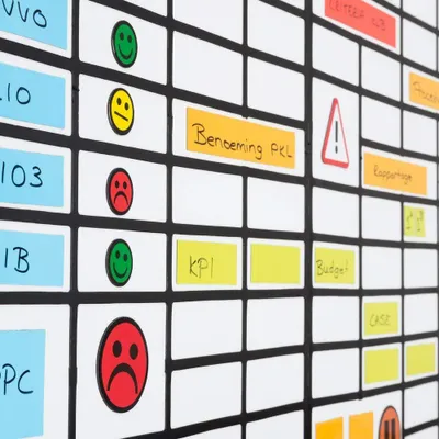 Produktbild von Whiteboard Raster 59 x 39 cm - Schwarzes Raster für Magnettafeln