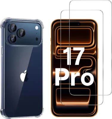 Produktbild von Stoßfeste Hülle für iPhone 17 PRO und 2 Displayschutzfolien aus gehärtetem Glas Phonillico®