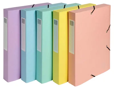 Produktbild von Exacompta 10x Archivbox A4 Colorspan Rücken 40mm Aquarel sortiert 14460E