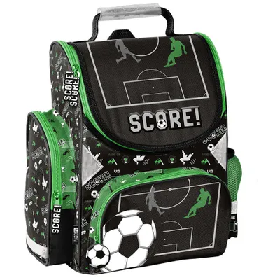 Produktbild von Schulranzen 5-tlg. Set für Mädchen & Jungen Fußball football – Paso Ranzen, Mäppchen, Tasche, Flasche, Frühstückstasche
