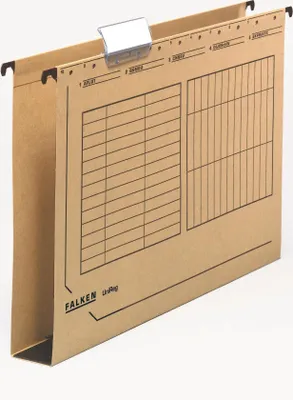 Produktbild von Falken 25x Hängesammler UniReg 320g/m2-Kraftkarton 4cm Braun 11288131F