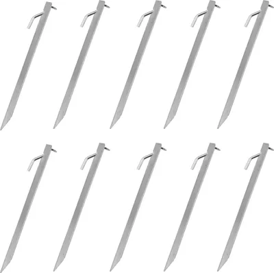 Image de Moritz, lot de 10 sardines "Mont Blanc", cordes pour tente, 380 mm, œillet soudé, extra résistantes