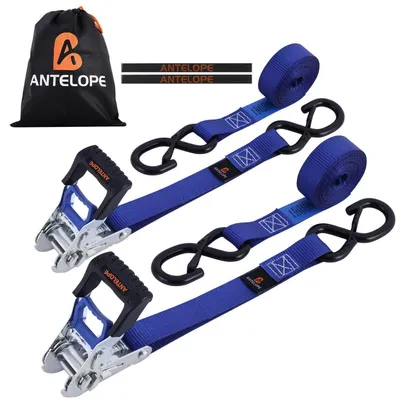 Produktbild von Spanngurte mit Ratsche S-Haken 25mm x 4m Blau BS:800kg