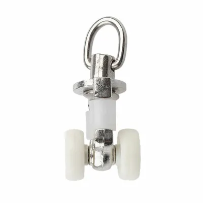 Obrázek produktu pro 30 kusů kovových záclonových kolejnic posuvné kolejnice dvojitá kolečka kolečka 26 mm