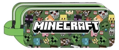 Produktbild von Minecraft Characters Federmäppchen mit 2 Fächern 23 cm