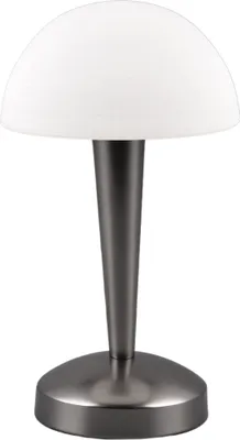 Zdjęcie produktu dla Lampa stołowa Canaria czarna-chromowana-biała 1xE14x5W szkło wym:26,5x15x15cm IP20 RL