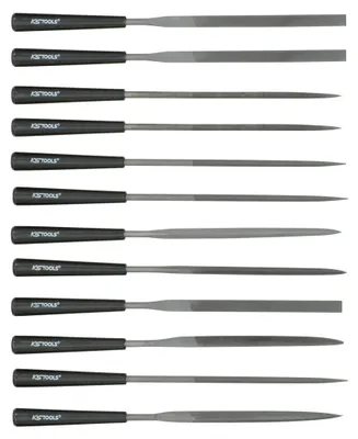 Obrázok produktu pre KS Tools 140.3050 Needle file set with plastic handle, 12-piece Length 90 mm 1 pc(s)