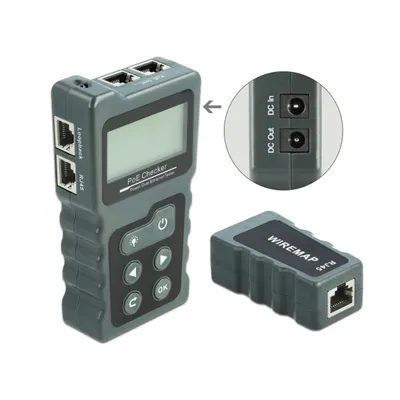 Produktbild von Delock LCD Kabeltester RJ45 / PoE / DC