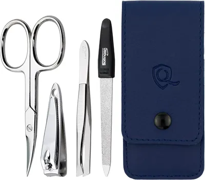 Produktbild von marQus Maniküre-Set 4-teilig – mit Nagelzange, Solingen – Blau