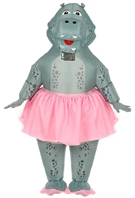 Produktbild von Hippo Ballerina – Aufblasbares Nilpferd Kostüm