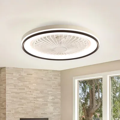 Produktbild von Sofucor Deckenventilator mit RGB Licht, DC, 48.26 cm, 7 ABS-Flügel, Weiß