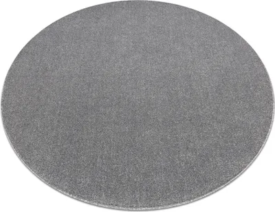 Produktbild von ETON PLUS Teppich Kreis hellgrau, einfarbig, einheitlich, schlicht Grau rund 100 cm