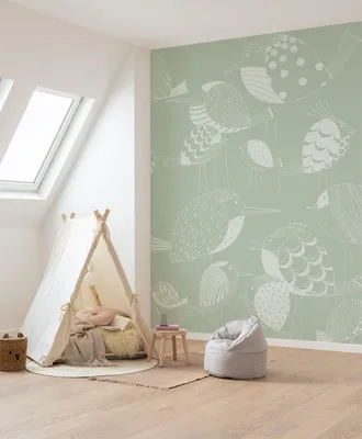 Produktbild von Digitaldruck Vlies Fototapete - Naive Birds - Größe 200 x 250 cm