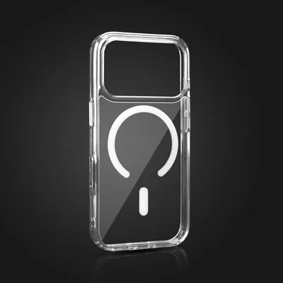Produktbild von Handy Hülle für Apple iPhone 17 Pro Max Handyhülle mit 2x Display und Kameraglas Magnetring Case Cover Bumper Backcover Schutzhülle Magnethülle Farbe: Transparent