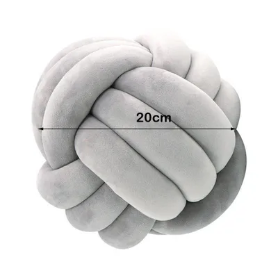 Produktbild von CANDeal 20cm Knotenkissen, Geknotetes Kissen für Sofa, Bett, Dekorat, Zierkissen Knoten, Knoten-Ball-Kissen, Baby Bett Zimmer Dekor Spielzeug handgemachtes, Kreativität Mode Geschenk