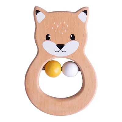 Obrázek produktu pro Bigjigs Baby Dřevěné chrastítko liška