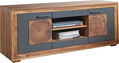 Image de MASSIVMOEBEL24 | Meuble TV 150x46 Palissandre teinté Brun TURIN #02