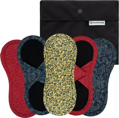 Produktbild von Bamboolik - Satijnen & Katoenen Slipeinlagen - Set von 5 + Wetbag