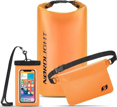 Immagine prodotto di Borsa impermeabile da 2-30 litri, chiusura a rotolo, tracolla, nuoto, bagno, spiaggia