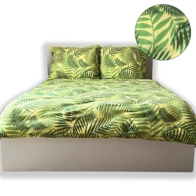 Produktbild von Bettwäsche Set Polar Fleece 160x200 cm – warm, dick, Winter, Grün, Mack Home