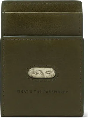 Produktbild von FOSSIL Leder Kartenetui Geldklammer Andrew Card Case Canteen grün