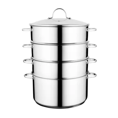Produktbild von BergHOFF Essentials Comfort, 4 l, Edelstahl, Rund, Keramik, Gas, Halogen, Induktion, Versiegelte Platte, Edelstahl, Glas