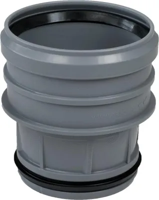 Airfit PP-Reduzieradapter Exzentrisch DN 110/90 – Grau, Für Sanitärinstallationen