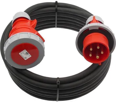 Produktbild von CEE Verlängerungskabel Starkstrom wasserdicht 5G4 5x4 32A PCE IP67 5-50m, Größe:5G4/ 50m
