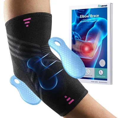 Produktbild von Ellbogenbandage mit 2 Kompressionspolstern, 1 Stück, für Tennis- und Golfer-Epicondylitis