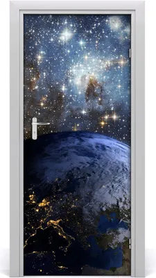 Produktbild von Tulup Türaufkleber 85x205 cm Dekorative Aufkleber Selbstklebend Wasserdichte Tapete Abnehmbar Schlafzimmer Wohnzimmer Wohnkultur - Klebstoff Planeten Erde