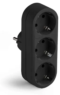 Produktbild von Famatel Dreifachsteckeradapter Schwarz Schwarz One Size