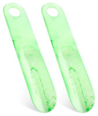 Image de Lot de 2 cornes à chaussures, 18,7 cm, plastique, vert jade