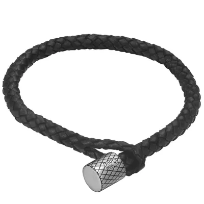 Produktbild von JOOP! JPBR10669A215 Leder-Armband JP-M Woven Edelstahl 21,5 cm