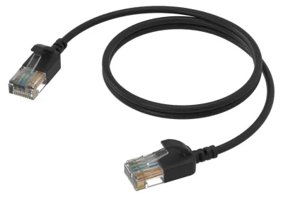 Produktbild von ProCab CSD560B/0.15 Ultra-slim CAT6A U/UTP Netzwerkkabel - Schwarz, 0,15 Meter