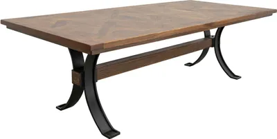 Image de MASSIVMOEBEL24 | Table à manger 240x107 Manguier laqué Brun STILMÖBEL #119