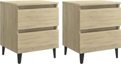 Immagine prodotto di vidaXL Comodini 2 pezzi rovere Sonoma 40x35x50 cm materiale a base di legno