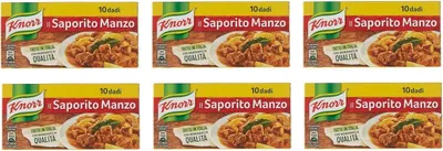 Produktbild von 6x knorr dado saporito manzo brodo leckeres Rindfleisch Suppenwürfel Brühe 10 pz