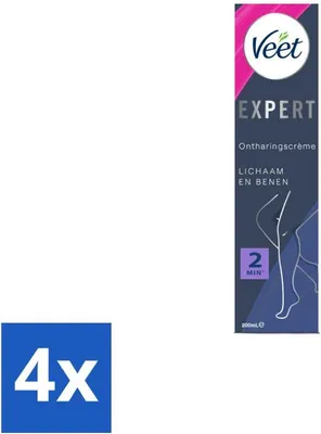 Produktbild von Veet Expert Haarentfernungscreme Beine 200 ml - Vorteilspack - 4 Stücke