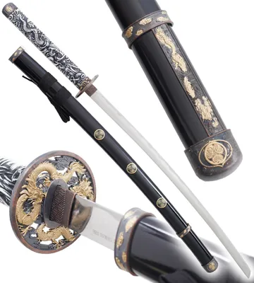 Produktbild von Katana Dekoration Schwarzer Drache Schwert Sabre