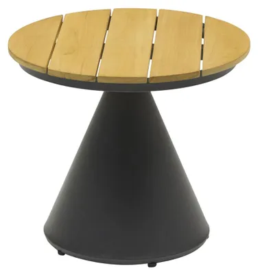 Produktbild von Couchtisch Madison Beistelltisch Gartentisch Ø50x43 cm Rund Teakholz Aluminium