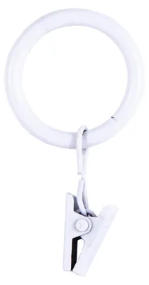 Productafbeelding van Kenney gordijnringen voor roede met een diameter van 1,6 cm tot 1,9 cm, wit, 1 stuk