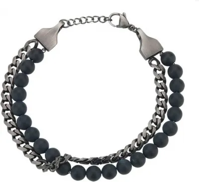 Produktbild von CEM ST9-087B 4-202822-001 Herren Armband Edelstah Achat