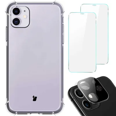 Produktbild von Hülle + 2x Glas + Linse Bizon Case Clear Pack für iPhone 11, transparent