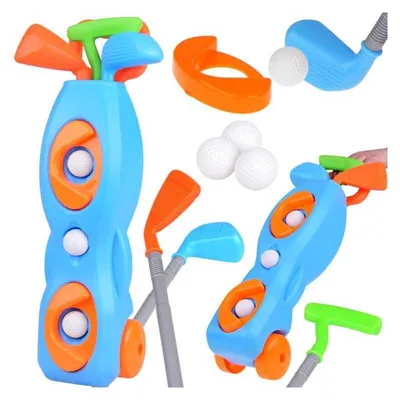 Image de set de mini-golf + support à roulettes et accessoires SP0765