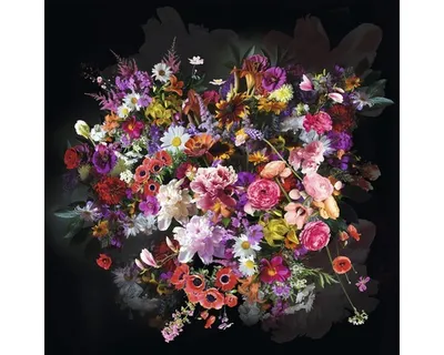 Produktbild von Glasbild Blumenstrauß I 30x30 cm