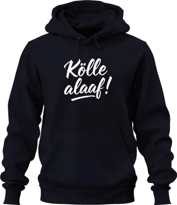 Produktbild von Kölle alaaaf Kölsch Karneval Köln Jeck Fastnacht Fasching Narr Uni Hoodie Kapuzenpullover, Navy, L