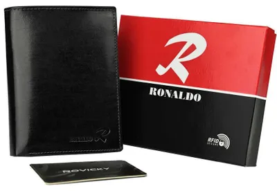 Produktbild von Ronaldo Herrenleder Geldbörse mit RFID-Sicherheit Genua schwarz, rot universell