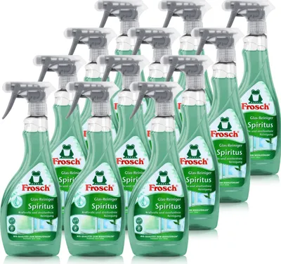 Produktbild von 12x Frosch Spiritus Glas-Reiniger Sprühflasche 500 ml
