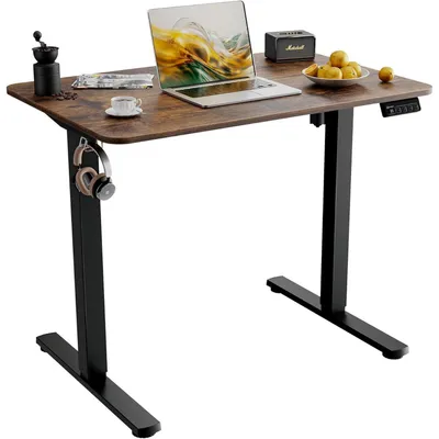 Produktbild von Höhenverstellbarer Schreibtisch 90x60cm Elektrisch Braun mit Memory-Funktion